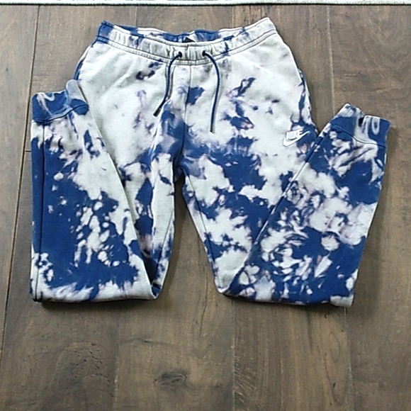 NIKE CUSTOM BLEACHNAVY/ WHITE  JOGGERS WOMANS S. - Picture 1 of 7